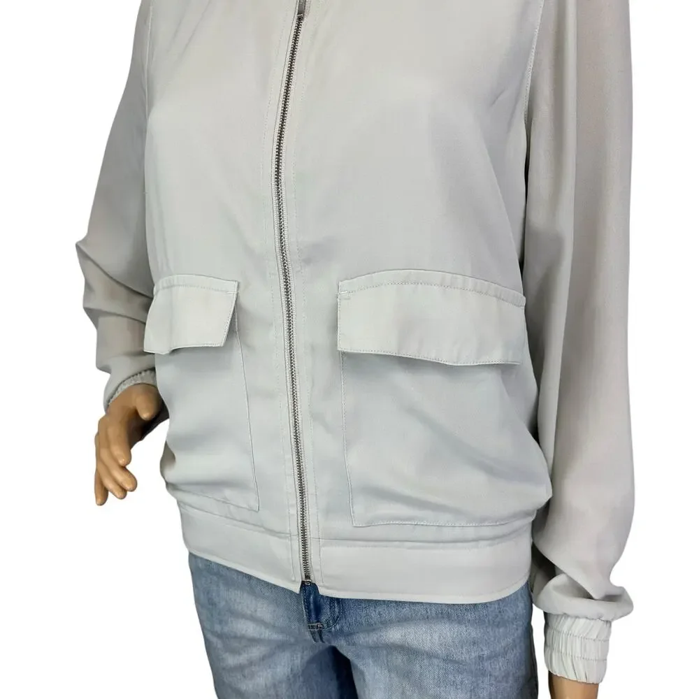 J. Crew Drapey Collarless Jacket Pistachio Mist J0938 Size XS